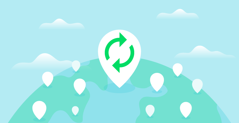 Rotating proxies using a Backconnect proxy connector