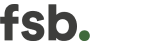 fsb logo with black text and a green dot