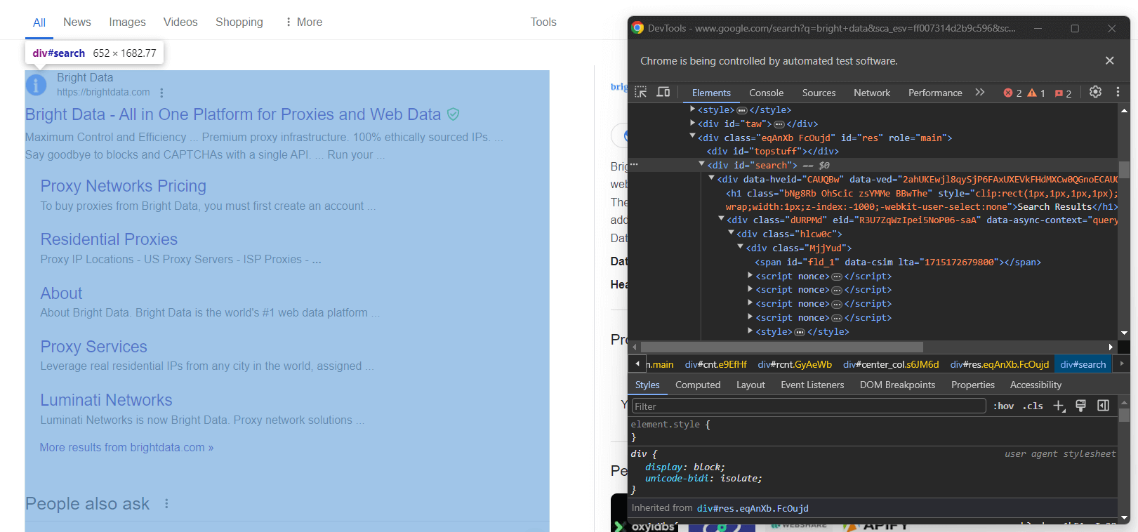 Inspecting the right-hand column