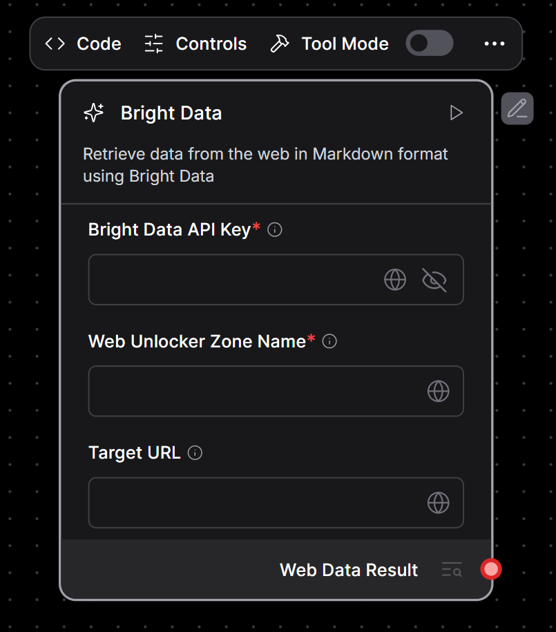 O novo componente Bright Data