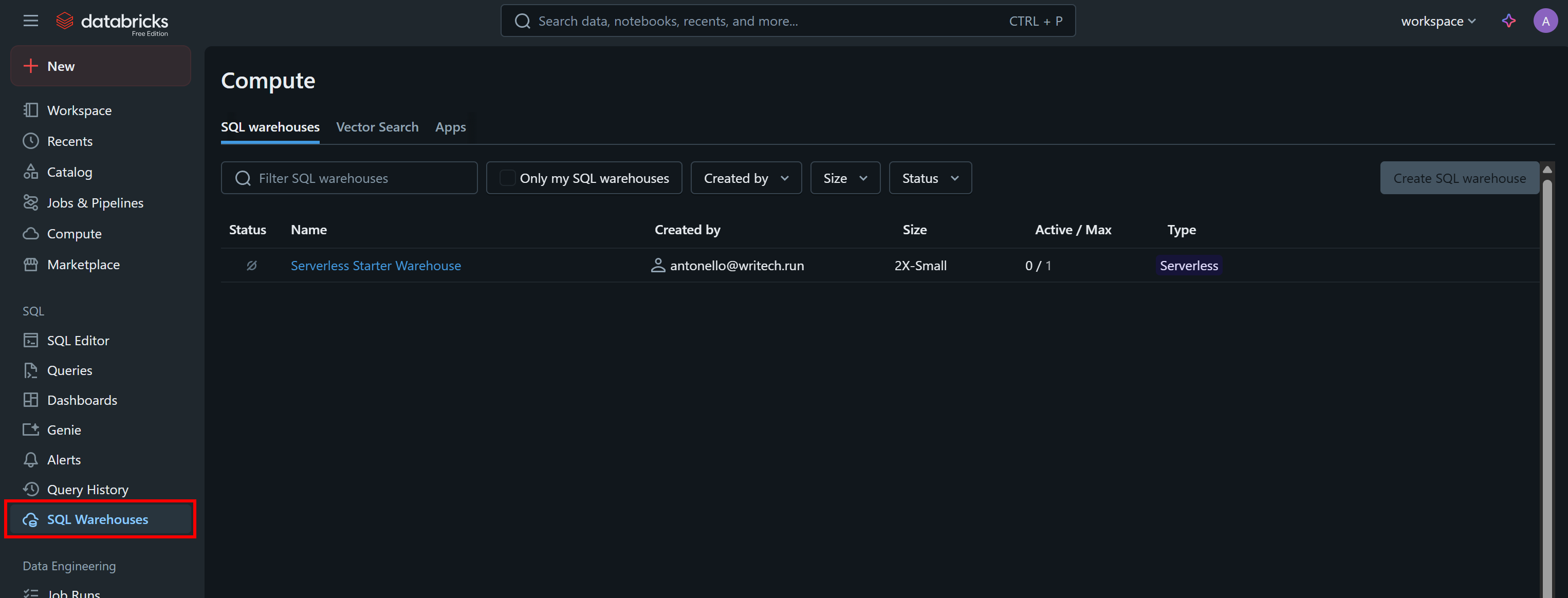 Pressing the “Generate new token” button