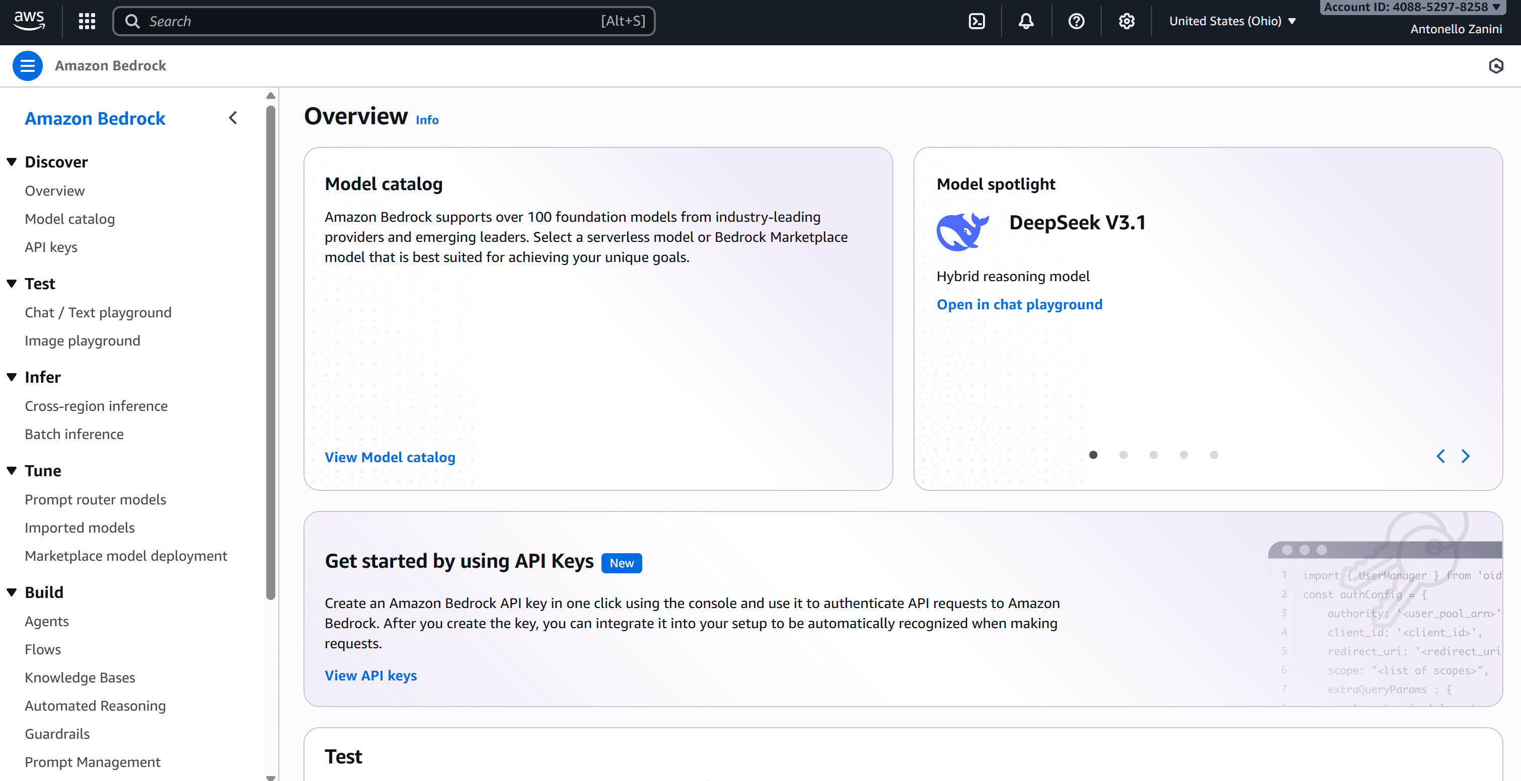 Reaching the Amazon Bedrock console