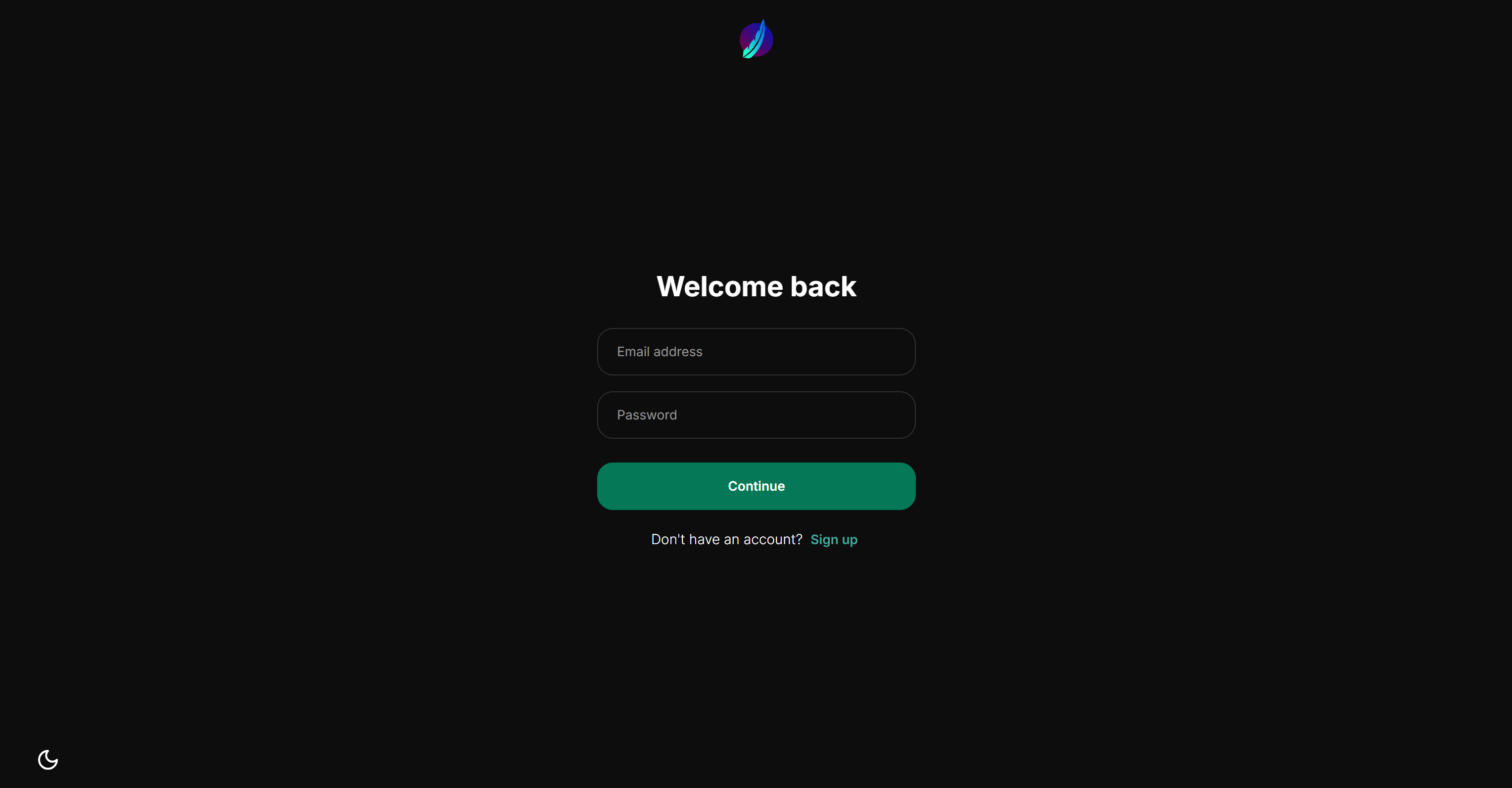 The LibreChat login page