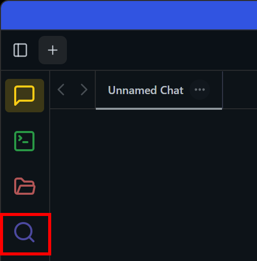 Clicking the “Search” icon