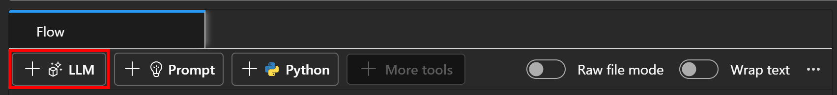 Pressing the “LLM” option
