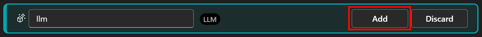 Clicking the “Add” button